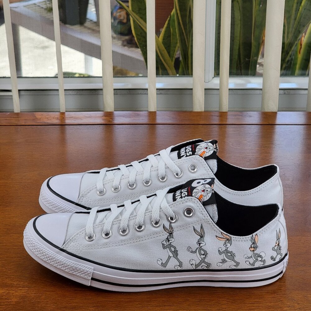 Converse x Bugs Bunny 80 Years CTAS Ox 169226F Grey/White/Black Multi Sizes Mens - Picture 5 of 14